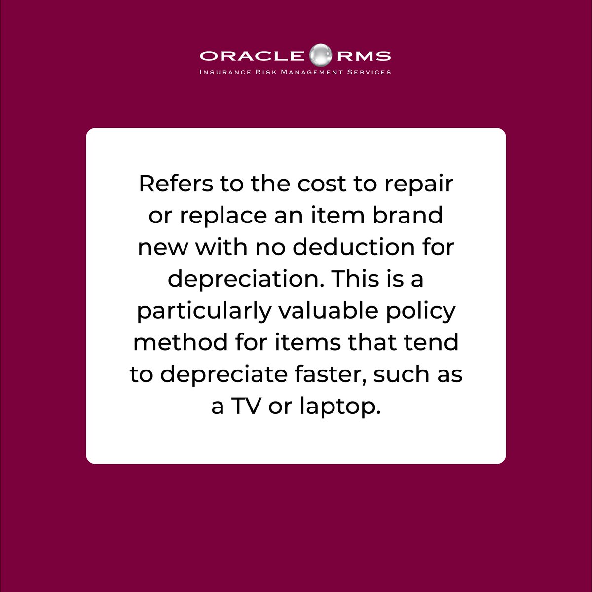OracleRMS's tweet image. To ensure that all of your valuables are protected by the best available coverage, speak to your Oracle RMS broker today.