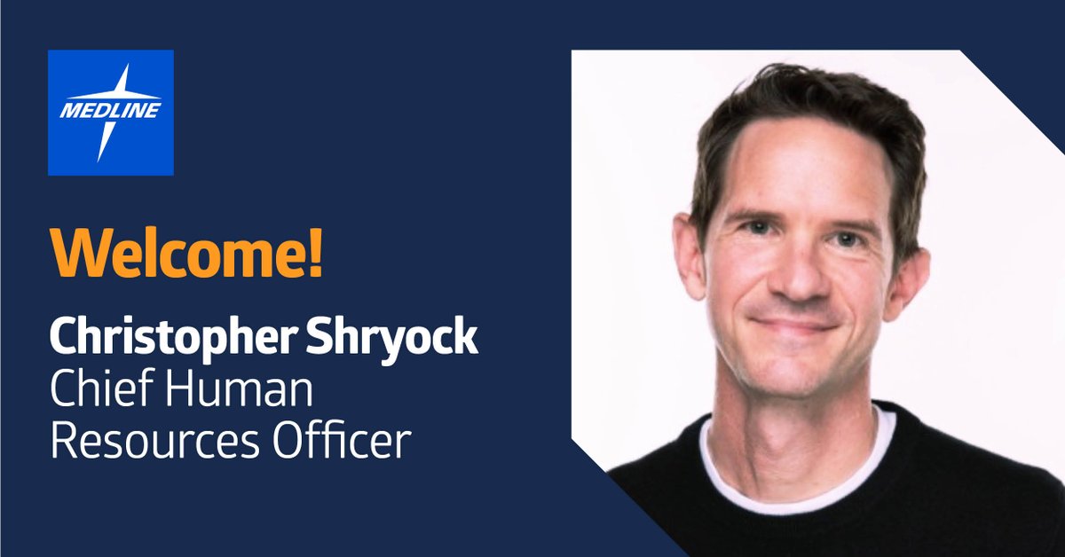 We are excited to announce Christopher Shryock as our new Chief Human Resources Officer! Christopher joins us with over 20 years of experience working with leading global HR organizations. Welcome to the Medline team, Christopher!