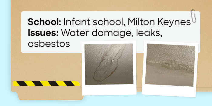 2/ Faced with leaky ceilings, asbestos and building disrepair, the total costs of needed repairs at this school amount to over £180,000, with the most immediate needs costing £32,676.