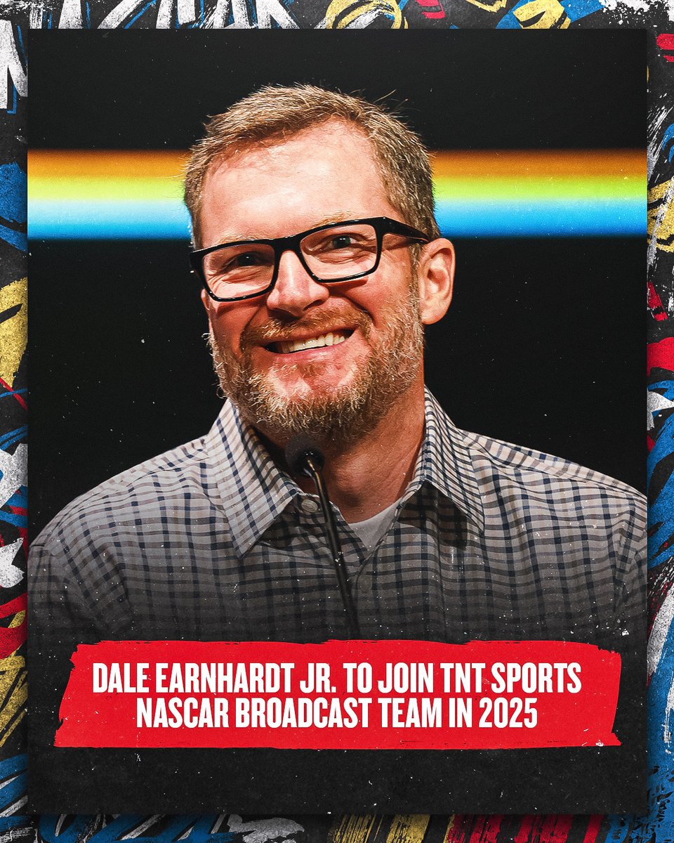NEWS: TNT Sports announces @DaleJr will be joining its NASCAR broadcast booth in 2025.