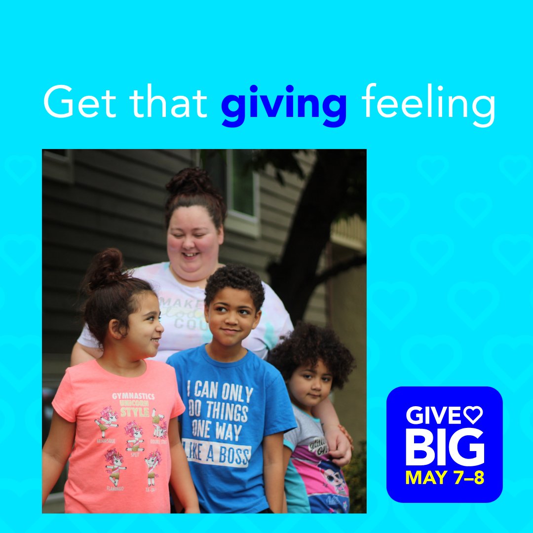 Time to get #ThatGIVINGFeeling! When you #GiveBIG, good things happen in your community! Gifts made to Mary's Place during the @wagives #GiveBIG2024 Campaign, May 7-8 and through May 31, will be DOUBLED thanks to our Community Challenge! Give now at wagives.org/organization/M…
