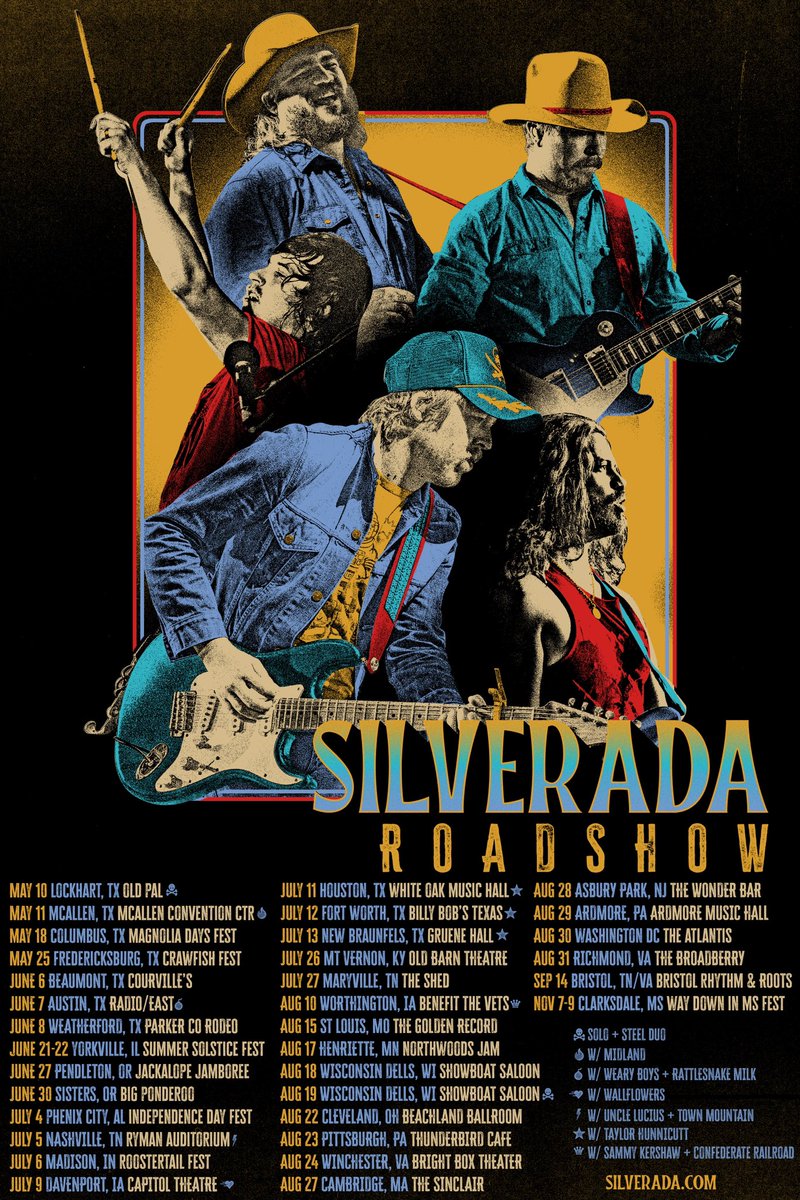 The #SilveradaRoadshow just got busier. Lots of new dates added North, Northeast, & Austin. Presale starts WED with code STAY (TILLIE for NJ), tickets go on sale this FRI at 10am local. Pre-Show Meet & Greet available now! 🦅 RSVP for first access at Silverada.com
