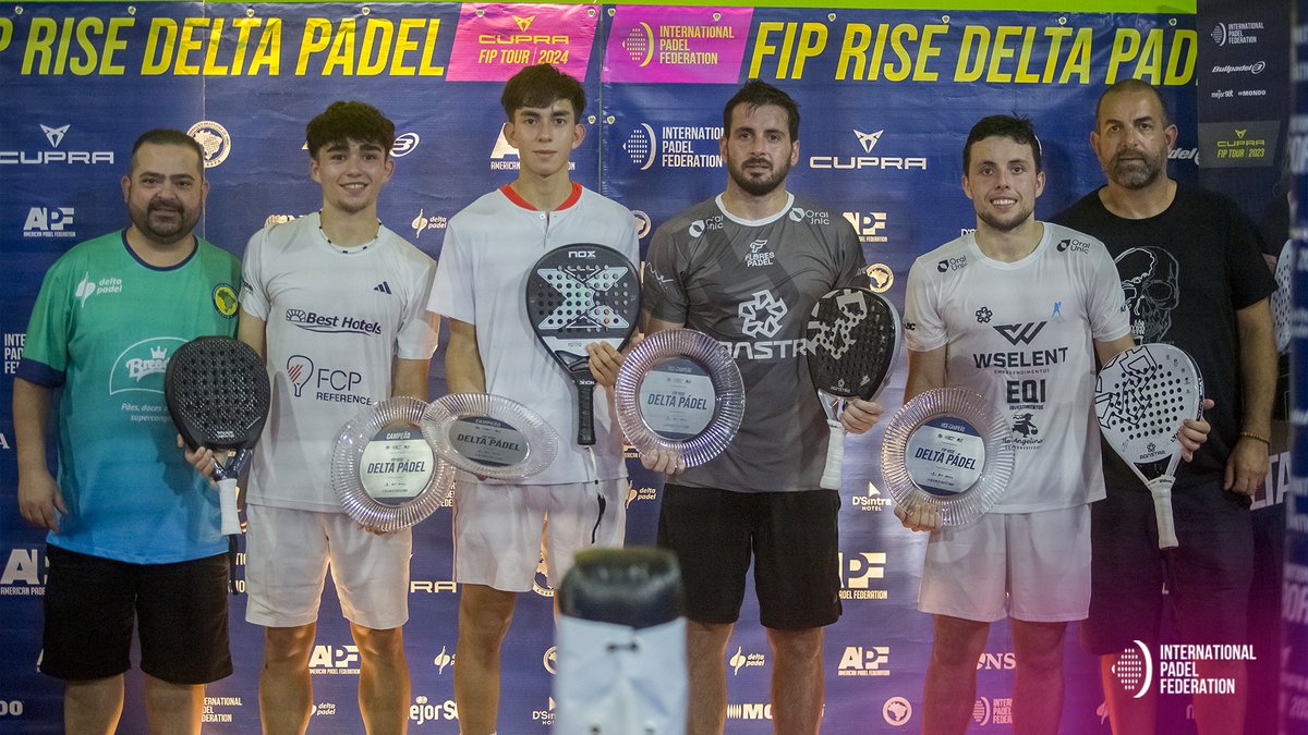 Under the Brazilian sky they are champions 💎 Congratulations to the winners 🤩 🏆🏆🚹 Rama Valenzuela & Pol Hernández __ #FIP💜DeltaPádel #CupraFIPTour2024 #PadelFIP
