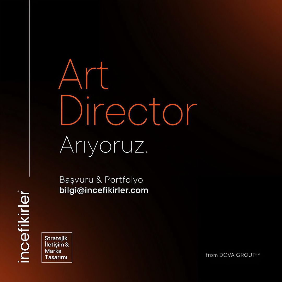 Art Director Aranıyor – İnce Fikirler👇 Başvuru ve Detaylar: ajansgiller.com/ilan/art-direc…

#artdirector #ajansgiller #kariyer