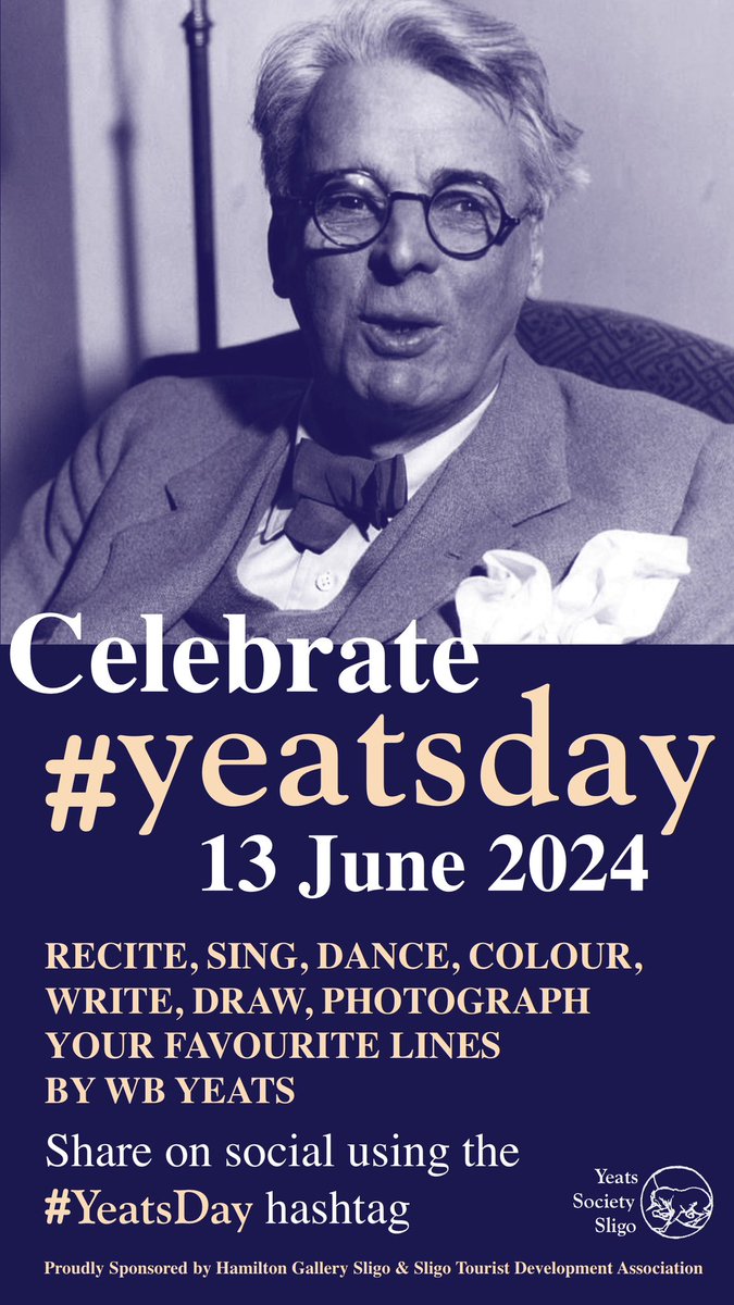 Always a wonderful celebration, why not make your contribution to #yeatsday this year? Sing, dance, draw, whatever takes your fancy!