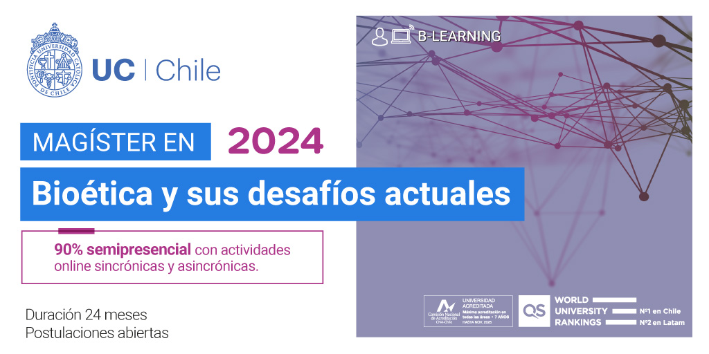 90% semipresencial con actividades online sincrónicas y asincrónicas. Actividades presenciales, agrupadas en tres días consecutivos al finalizar cada semestre.
Para más información 👉medicina.uc.cl/postgrado/magi…