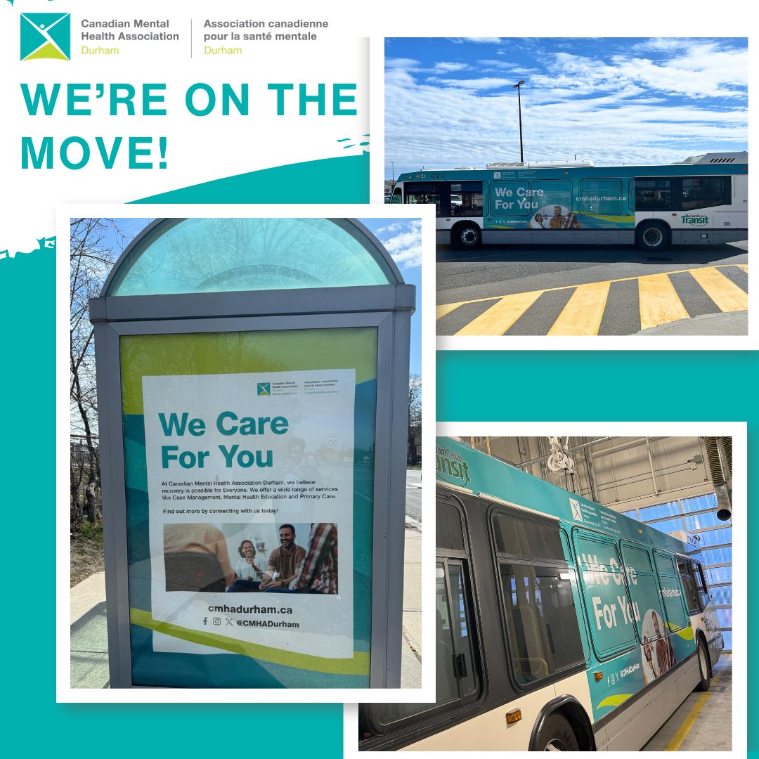 To Celebrate Mental Health Week and our 65th Anniversary CMHA Durham is reaching out all over Durham Region with ads on Durham Region Transit! If you want to learn more about our programs and services join us for our Open House on May 22nd cmhadurham.ca/open-house-202…
