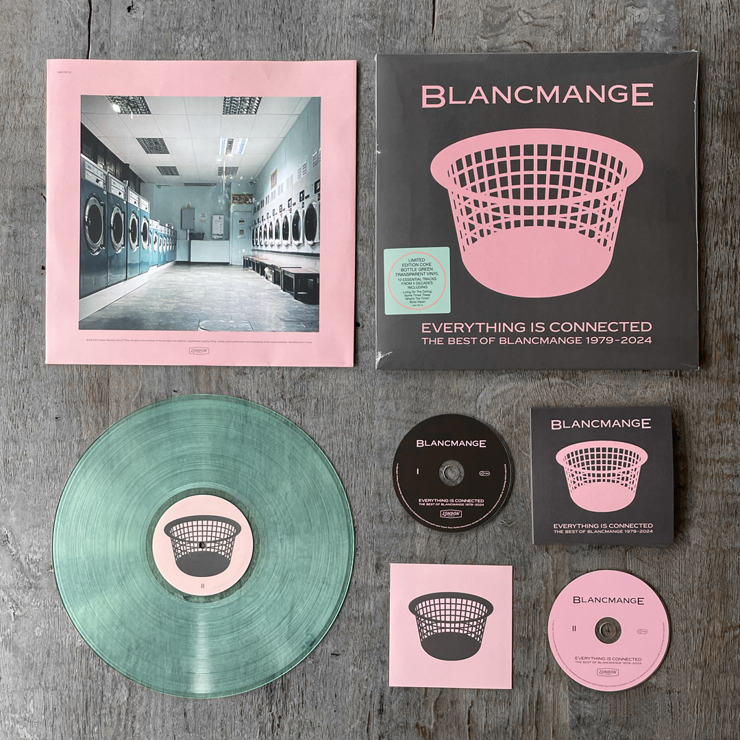 FIRST LOOK 💿 Out this Friday, ‘Everything is Connected - The Best of @_blancmange_ 1979 - 2024’ will be available on Expanded 2CD, Limited coke bottle green vinyl and digital editions! Have you pre-ordered yours? 🙋 blancmange.lnk.to/everythingisco…