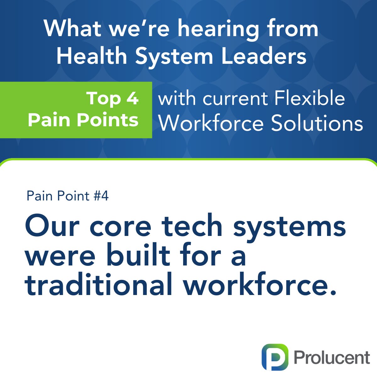 Core tech systems in healthcare are purpose-built to handle traditional workforce needs. Our mission is to connect with your core systems and inject adaptability so you can build the flexible models you need! hubs.ly/Q02wn7t50

#flexibleworkforce #internalagency