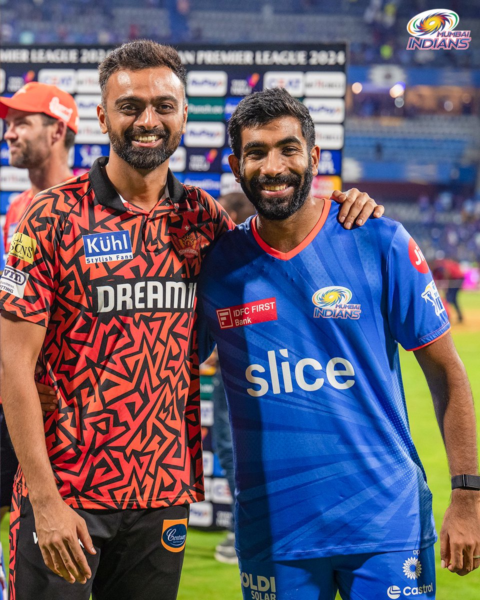 𝐉𝐃 & 𝐉𝐁 in the house 💙🧡 #MumbaiMeriJaan #MumbaiIndians #MIvSRH