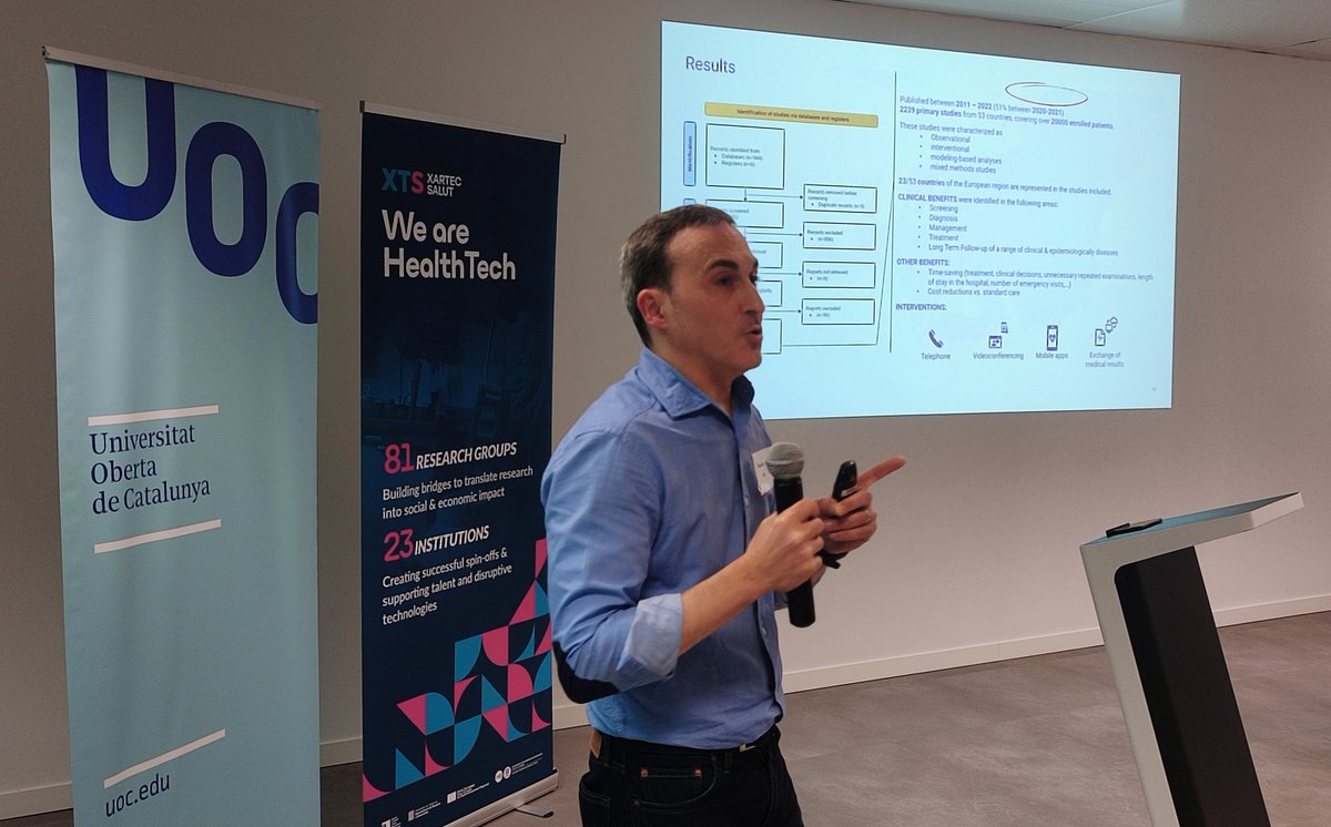 ✨Thanks Francesc Saigí @eHealthUOC for his insightful talk on the State-of-the-Art in #Telemedicine and #DigitalHealth: Trends and Initiatives in Europe. 🙌 #Healthatech #Innovation