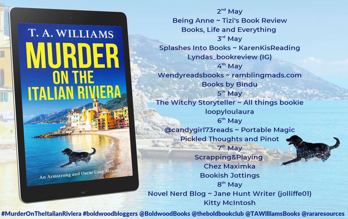#CozyMystery fans are in for a treat with #MurderontheItalianRiviera by @TAWilliamsBooks published by @BoldwoodBooks. Read the @BookishJottings review here: bookishjottings.com/2024/05/07/mur… @rararesources #BoldwoodBloggers #CrimeFiction