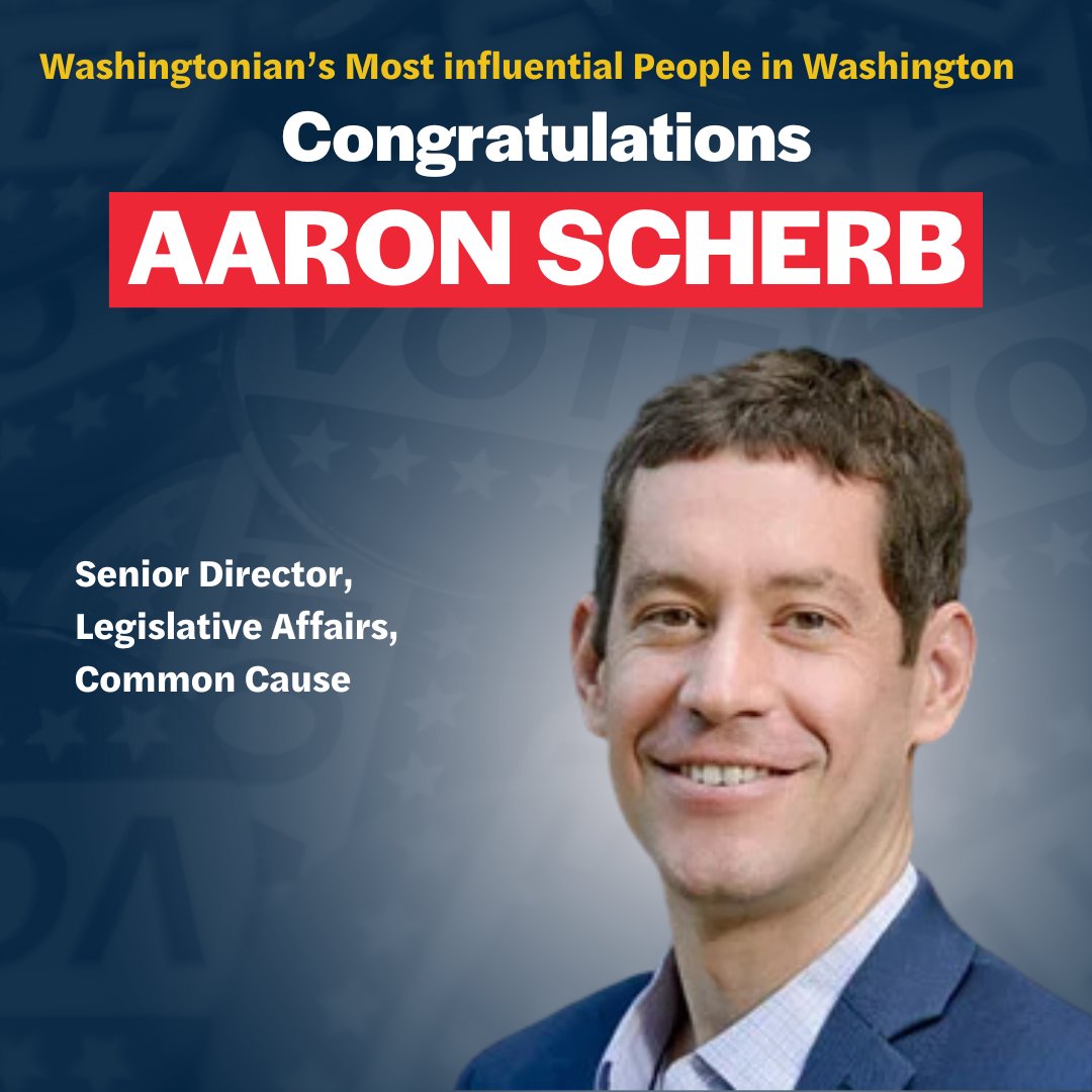 Congratulations to @aaronscherb, our Senior Director of Legislative Affairs, on being named one of Washington DC’s 500 most influential people shaping policy.