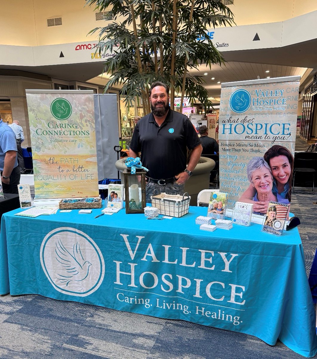 You still have a few hours to stop by the Senior Support Fair being held at the Ohio Valley Mall! There are lots of great resources available! Stop by and see Chris to learn about Valley Hospice and Caring Connections Palliative Care. The Senior Support Fair lasts until 2p.m.!