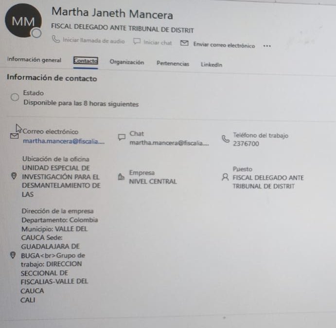 TERRIBLE: la bandida Martha Mancera actualmente tiene en @FiscaliaCol un alto ligado al Tribunal de Cali, ciudad desde donde siempre ha operado su banda criminal.