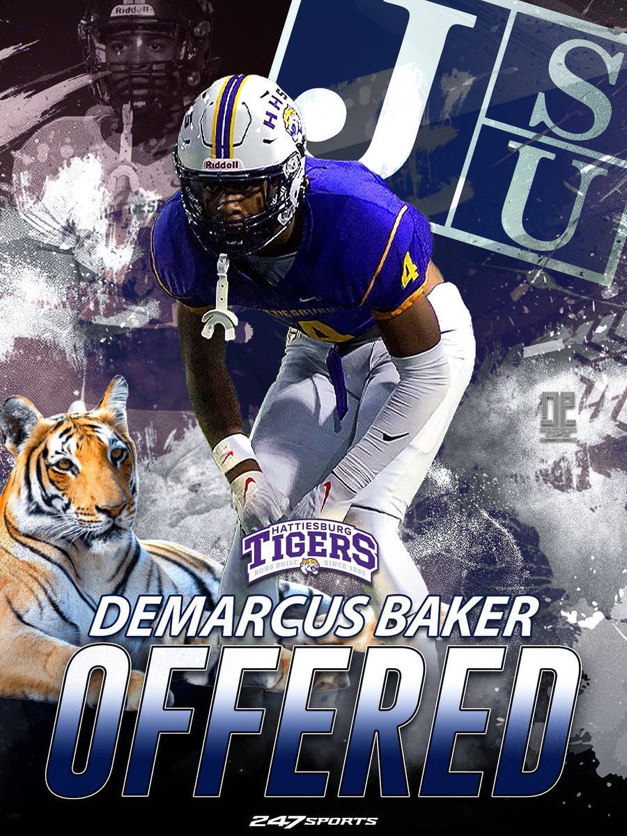 Demarcus Baker picks up the offer from The Jackson State University! 🐅 The class of 2025 prospect out of Hattiesburg High School (Hattiesburg, MS) is another talented player on a loaded Tigers team in the Pine Belt! #TheeILove