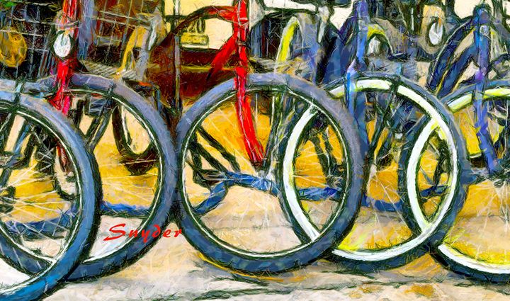 Art of the Day: 'Bikes Abstract Small'. Buy at: ArtPal.com/Floyd?i=10985-…