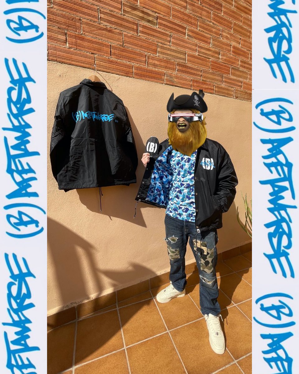Stoked to receive the (B)APETAVERSE exclusive jacket made in collaboration with the legendary NYC graffiti artist <a href="/mr_stash2/">Visual Maintenance</a> 

Looking forward for more to come <a href="/bapetaverse/">(B)APETAVERSE</a> !

#BSTAKE #BSOOTD #bapevolution #bapetaverse #bape #abathingape