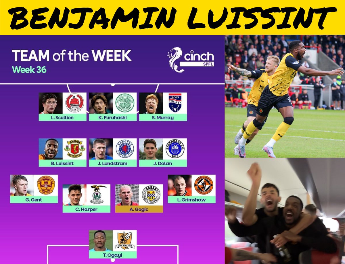 Benjamin Luissint has been named in the cinch SPFL team of the week!🤩

Congratulations, Benji 🙌

#AAFC // #SPFL // <a href="/BLuissint/">Benjamin Luissint 🇬🇵</a>