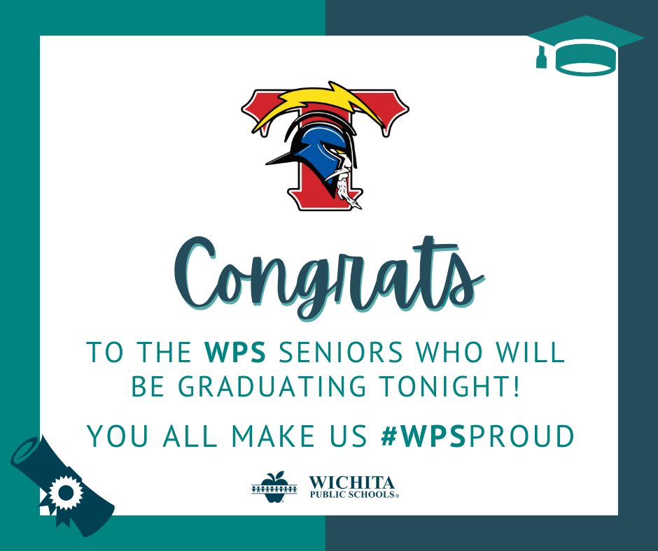 WichitaUSD259's tweet image. Tonight the seniors from South High School will graduate. Congratulations to the class of 2024! @southtitans @SouthHighCCC
