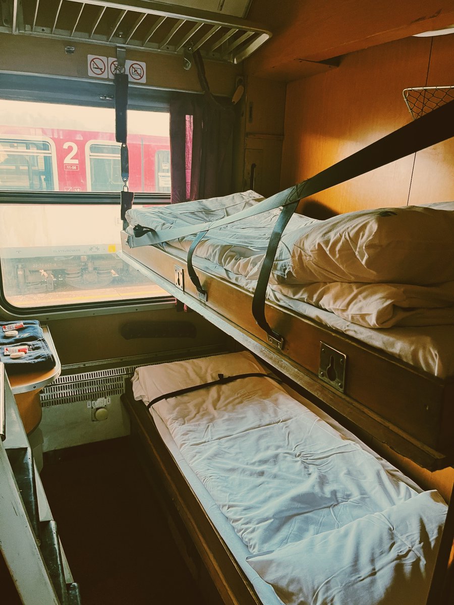 A massive HUGE thank you to @PaliparanDotCom for recommending the Corona Intercity from Budapest to Brasov, Romania. The sleeper berths are glorious and the dining car would make Wes Anderson weep with joy.