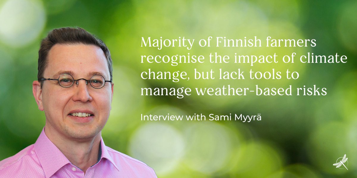 Check out our latest interview where Sami Myyrä talks about weather insurance in relation to Finnish farmers: bit.ly/3y9MRhB #PIISAProject #ClimateInsurance #ClimateAdaptation #ClimateServices