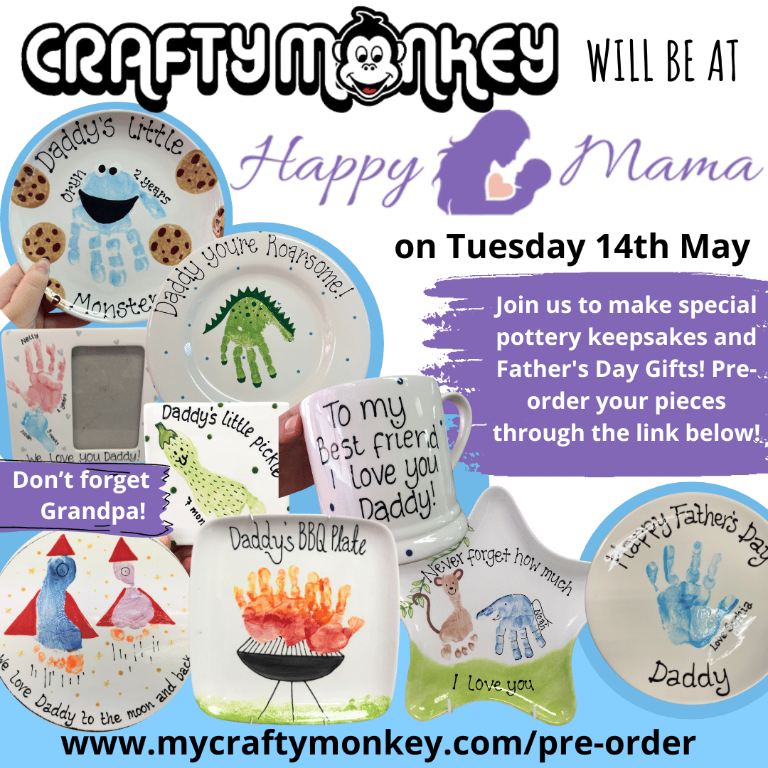 Just a reminder folks that we are going to be at Happy Mama on 14th May to capture those precious baby hands and tootsies which will become beautiful personalise unique gifts for those Father figures this Father's Day. @happymamahub