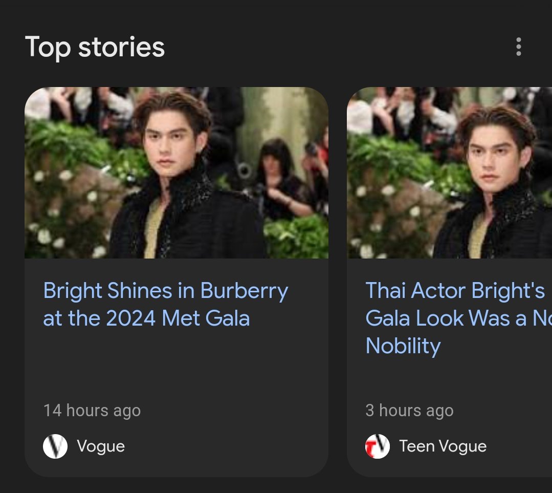 My B made it to the US-based Vogue and Teen Vogue websites 💋 solo features

Bright Vachirawit
@bbrightvc 
#MetGala #MetGala2024
#bbrightvc #Burberry