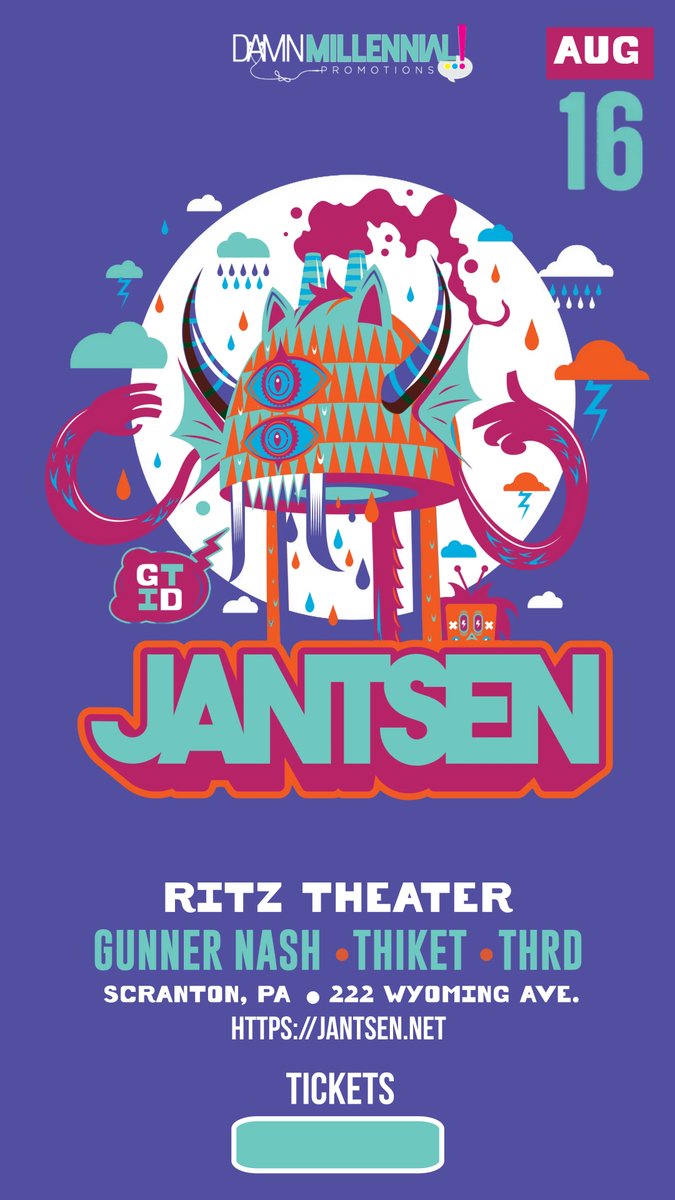 2-night run in Pennsylvania 👊🔊 tix on sale now: jantsen.net