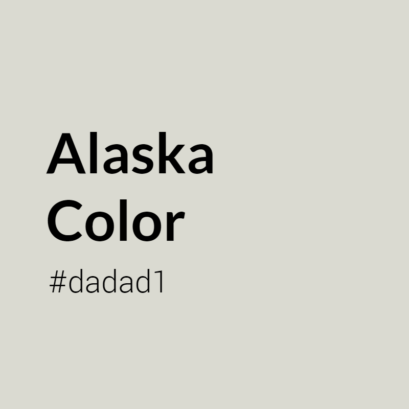 Alaska color #dadad1 A Cool Color with Grey hue! 
 Tag your work with #crispedge 
 crispedge.com/color/dadad1/ 
 #CoolColor #CoolGreyColor #Grey #Greycolor #Alaska #Alaska #color #colorful #colorlove #colorname #colorinspiration