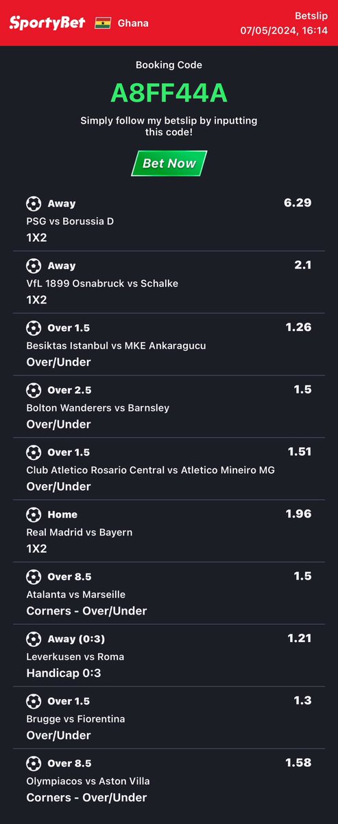 This Is Dangerous But Anything Is Possible, 360 Odds 10 Selections, You Can Edit 🤞🏽🦅

A8FF44A