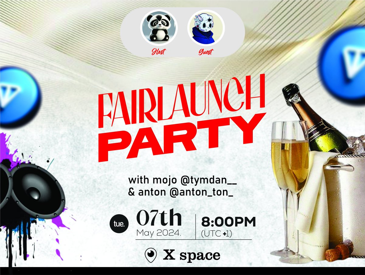 Set a reminder our #Web3MAXIMUM Syndicate upcoming Space! The @anton_ton_ FAIRLAUNCH PARTY 🥳 🎉 😍 Contribute 5 $TON 🤔 Get instant Airdrop of $LAUGH @LaughKoin. Holding $LAUGH earns u daily rewards of $COME Tokens. 1 stone to k!ll 3 Birds. Money Made Easy! If you want more…