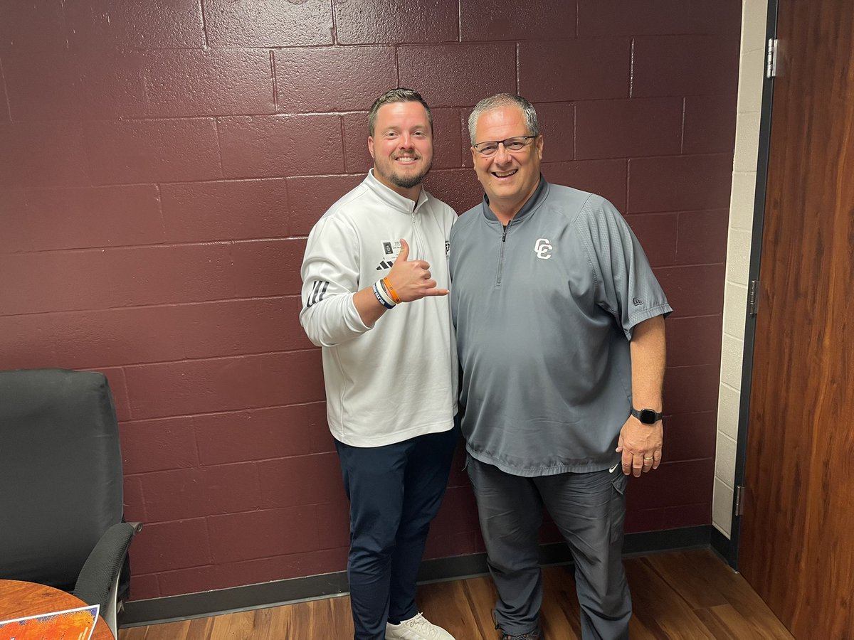 Huge thanks to Coach Lane & @CCWildcatFB for an awesome visit this morning. Appreciate your hospitality Coach! #WinTheWest #PicksUp ⛏️🟠🔵