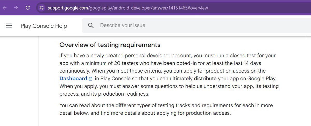 📱 Ready to launch your app on Google Play? Ensure you meet testing requirements: conduct closed testing with 20+ opted-in testers for 14 days, then apply for production access on Play Console. #AppDev #GooglePlay #FlutterDev #android #androiddevelopment