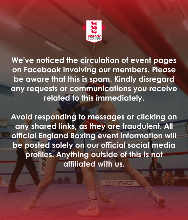 A statement regarding counterfeit event pages on Facebook.
