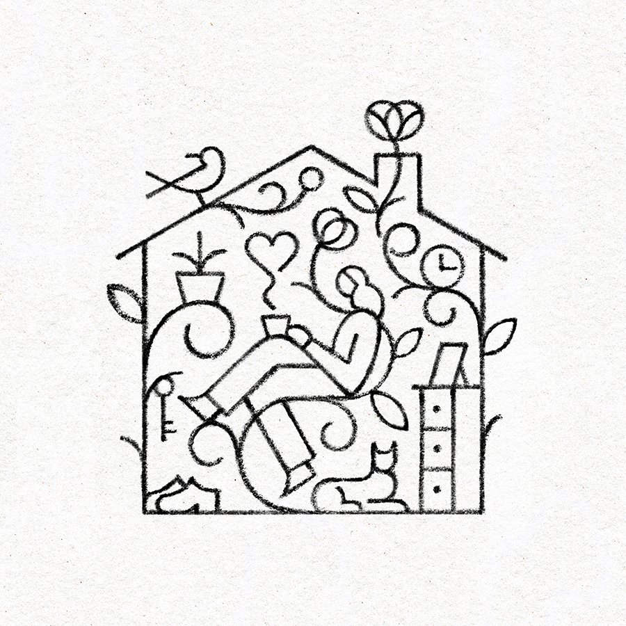 ✏️🏠 Home sketch for @haguruma_jp 

#illustration #draw #sketch #lineart #art #design #cute #house #procreate