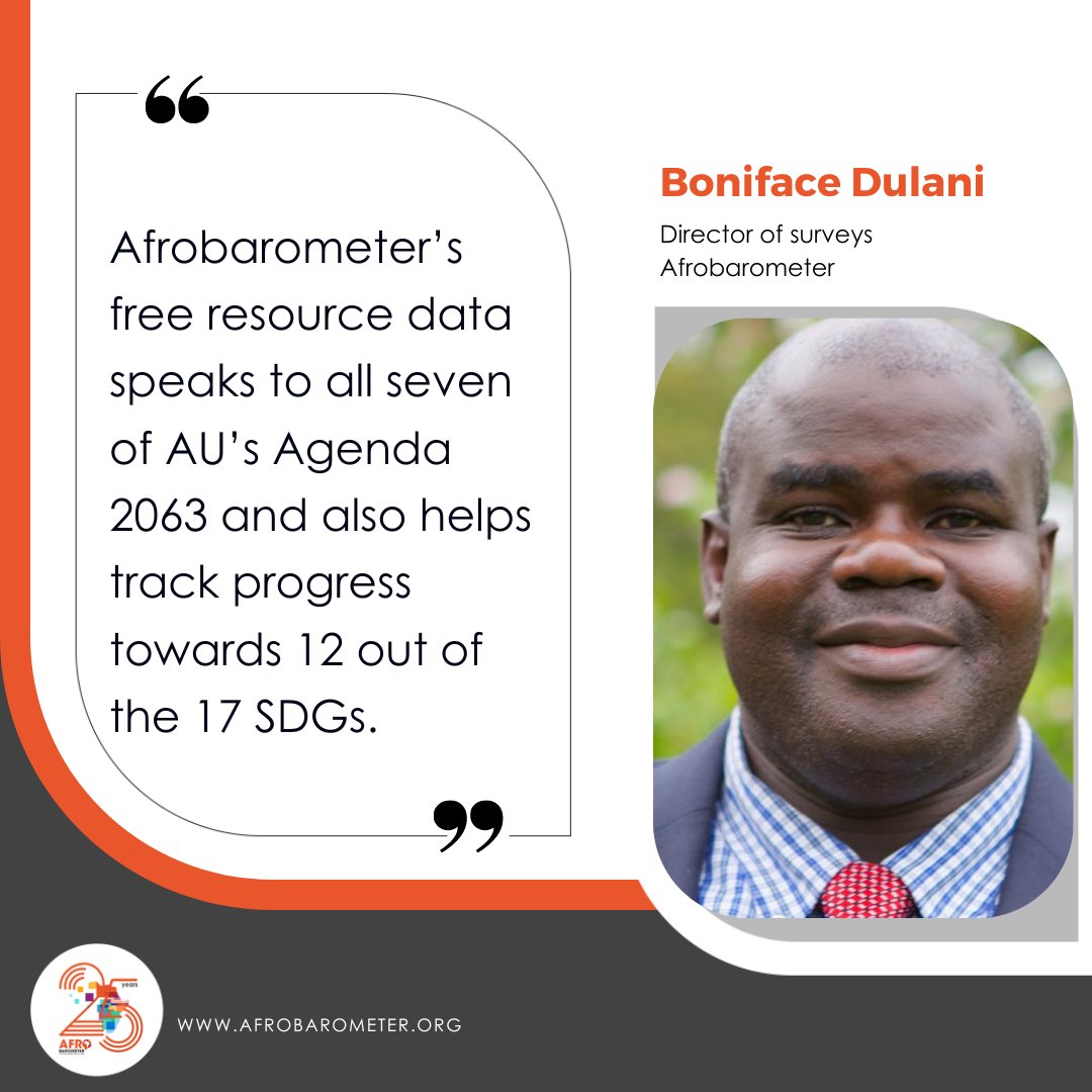 Speaking at the @AFROSAIE 2024 strategic review conference, Afrobarometer director of surveys, Boniface Dulani, said our data is a great source to policy makers in Africa. #VoicesAfrica
