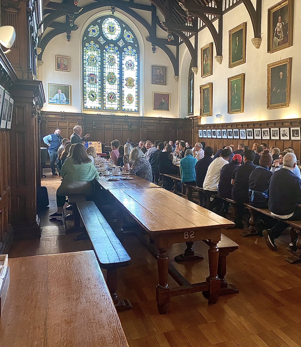 Univ North themed breakfast session earlier today, joined by all staff members. It was a fantastic way to reconnect after Giving Day and the holiday break. 💛 #Univ #UniversityCollegeOxford