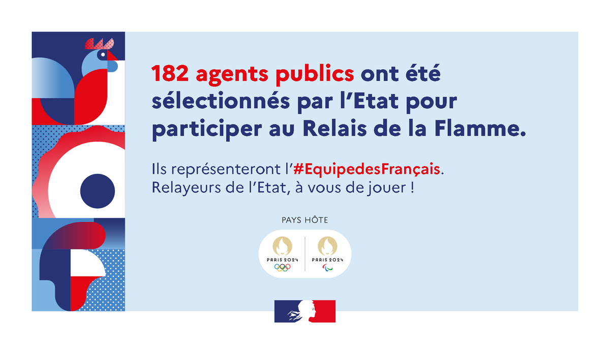 #JOP2024 #EquipeDesFrançais #RelaisDeLaFlamme 👟🔥 182 agents publics sélectionnés par l’État participeront au #RelaisDeLaFlamme en France.
🔜 La #Manche accueillera le Relais de la flamme le 31 mai 2024 ! 

#alinterieurDesJeux @Interieur_Gouv @Paris2024