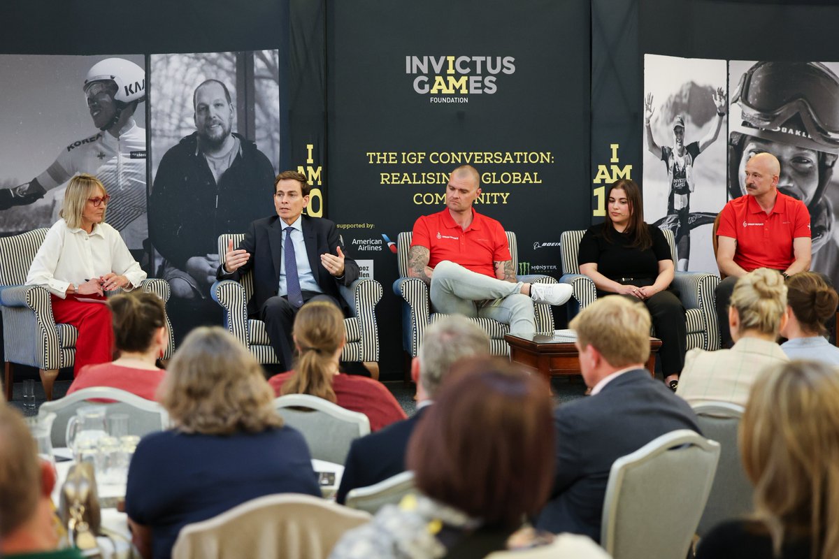 'Before getting involved with the #InvictusGames, I felt like the loneliest person in the world and then I discovered this community. Now, I have an identity again and now I’m part of a community of people that support each other.' Kasper Holm at the IGF Conversation. #IAMHere