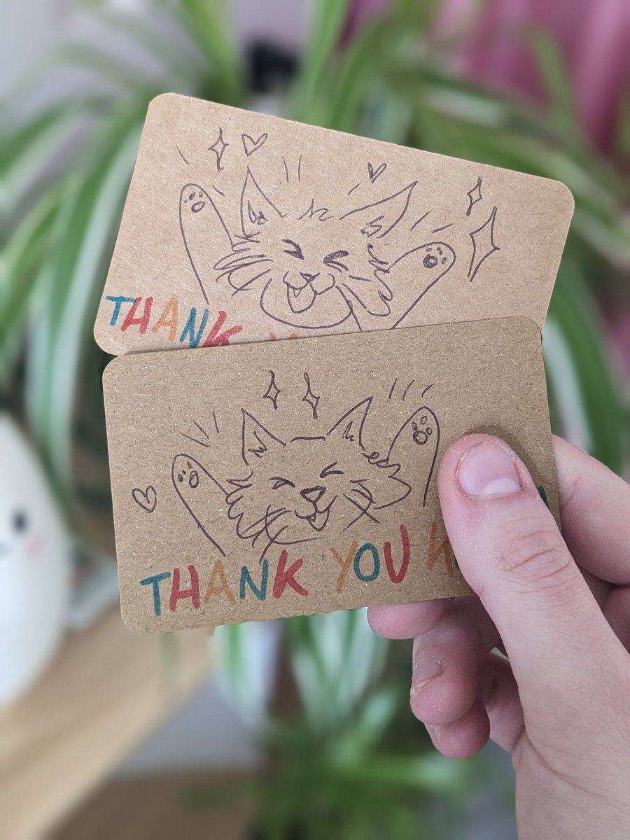 Doodling little thank you notes for my new members