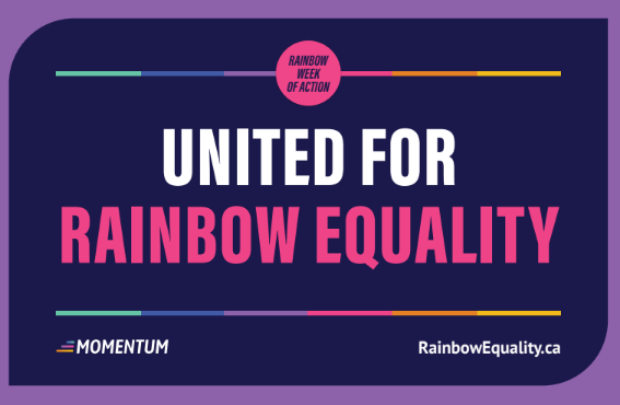 We believe in a more free and equal Canada for 2SLGBTQIA+ people and all our communities. That’s why we’re speaking up for #RainbowEquality - and you can too. Visit rainbowequality.ca to send your MP a letter urging them to speak up and take action too.