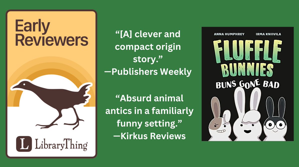'For fans of The Bad Guys series, this is the origin story of the terrifying group known as The Fluffle: three bad-bunny kingpins.' Enter to win a copy of @Anna_Humphrey & Irma Kniivila's (@kniivila) Buns Gone Bad from @TundraBooks librarything.com/ner/detail/500…