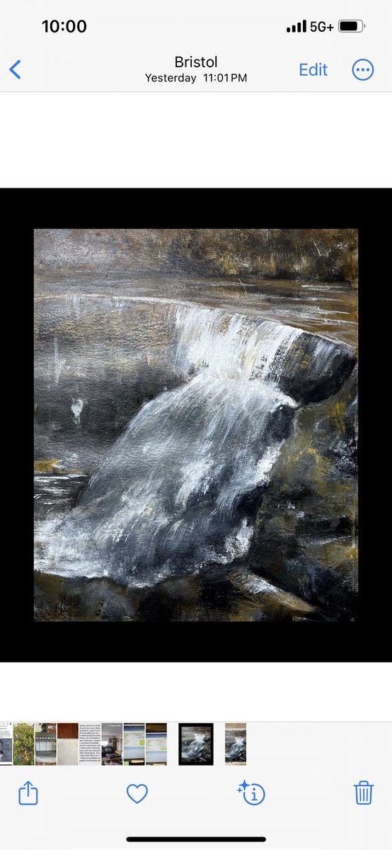 #horseshoefalls a reoccurring theme but I just seem to love this place. Acrylic on paper @thebristolbazaarct @bristolallheart #fineart #acrylicpainting #happyplace #waterfalls #waterfall @localconnecticut @nbcconnecticut @liveconnecticut @connecticut_bucketlist