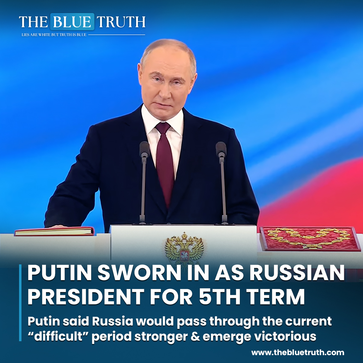 Putin said “We are a united and great nation, and together we will overcome all obstacles, realise everything we have planned, and together, we will win,” he said.
#VladimirPutin #RussianPolitics #Inauguration #UkraineConflict #WesternBoycott #tbt #TheBlueTruth