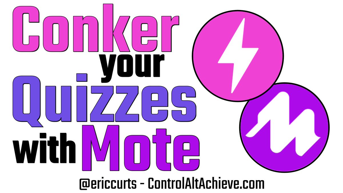 ⚡ Conker Your Quizzes With Mote controlaltachieve.com/2023/09/conker…

🤖 Make AI-generated quizzes with Conker
🔊 Add your voice with Mote
▶️ 30-min tutorial video

#edtech
#controlaltachieve