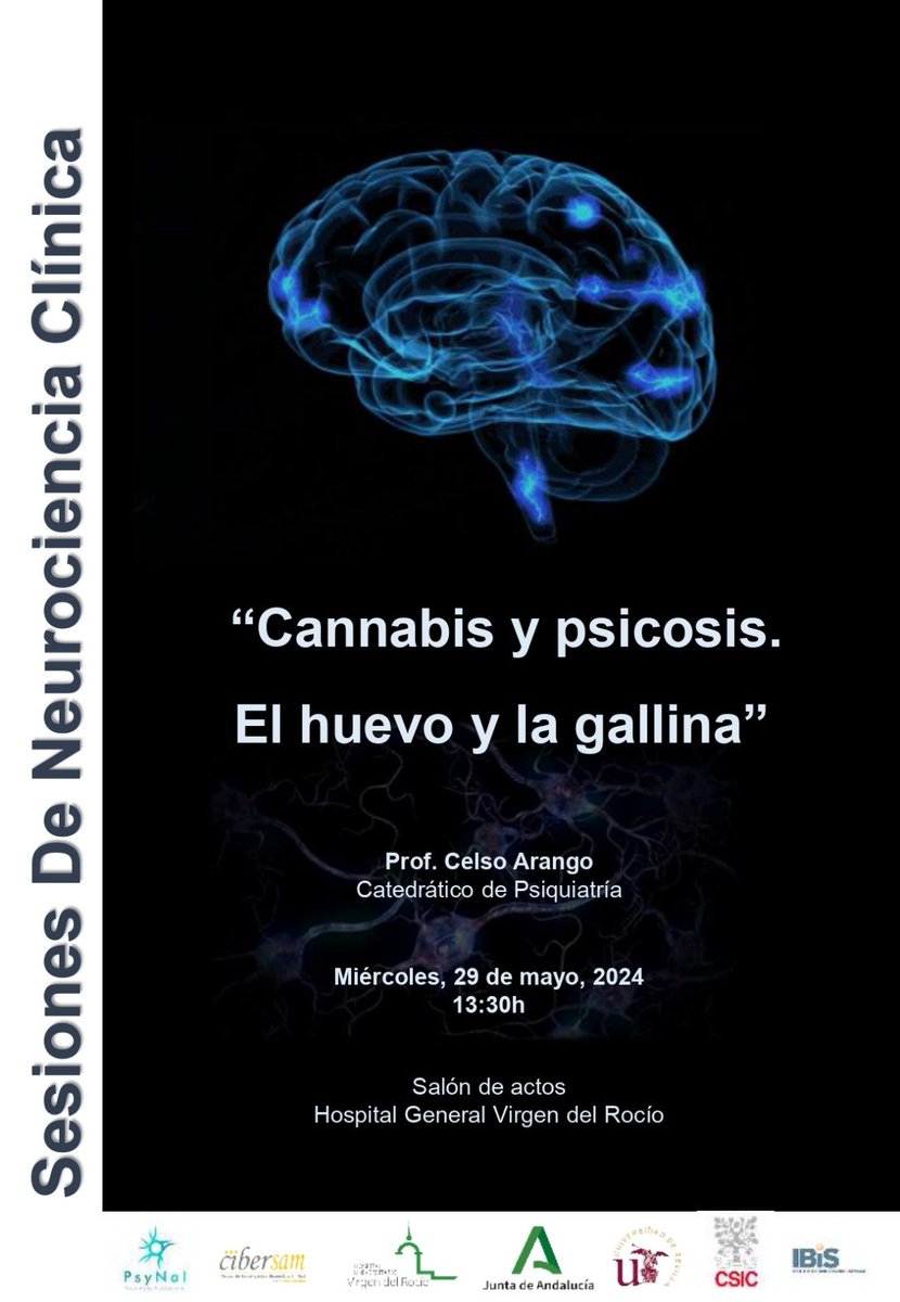 PsyNal (Translational Psychiatry Research Group) (@psy_nal) on Twitter photo Nuevo encuentro de #Neurociencia Clínica🧠Nos visita <a href="/CALDirector/">Celso Arango</a> para abordar la relación psicosis-c*nnabis
Os esperamos el miércoles, 29 de mayo, a las 13:30 en el salón de actos de <a href="/HospitalUVRocio/">HospitalUVRocio</a> Nuevo encuentro de #Neurociencia Clínica🧠Nos visita <a href="/CALDirector/">Celso Arango</a> para abordar la relación psicosis-c*nnabis
Os esperamos el miércoles, 29 de mayo, a las 13:30 en el salón de actos de <a href="/HospitalUVRocio/">HospitalUVRocio</a>