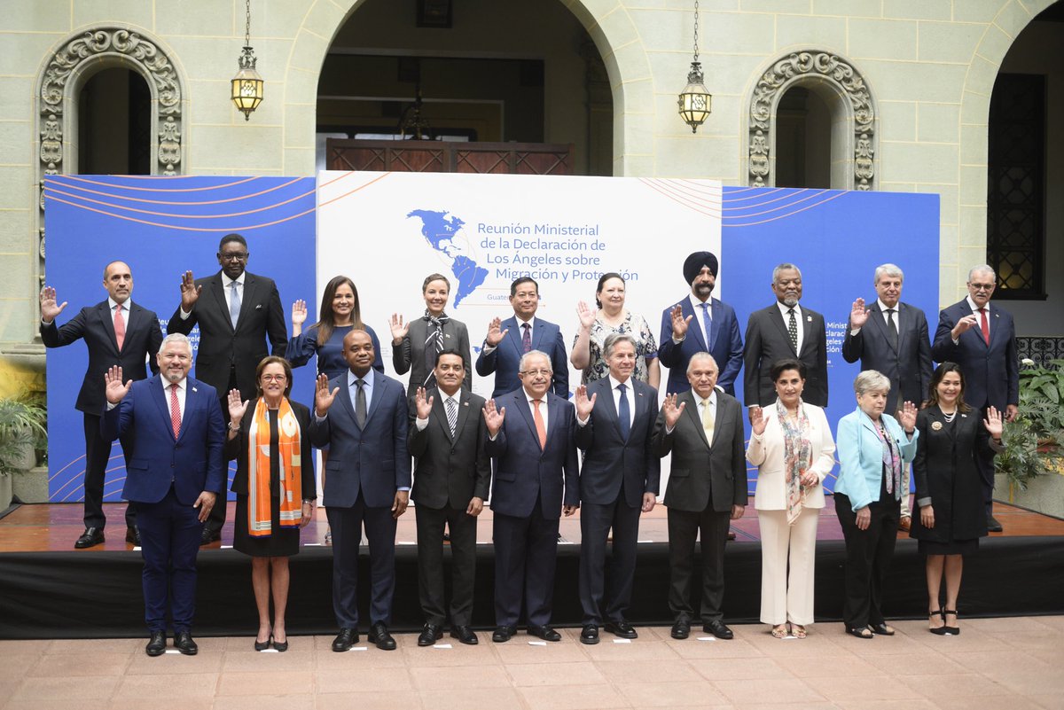 20 Ministros, Secretarios de Relaciones Exteriores y otros Jefes de Delegación de América Latina y El Caribe; participan en el acto de inauguración de la Reunión Ministerial de la Declaración de Los Ángeles sobre Migración y Protección.
📷 <a href="/WilderLSoy502/">Wilder Lopez</a>
<a href="/soy_502/">Soy 502</a>