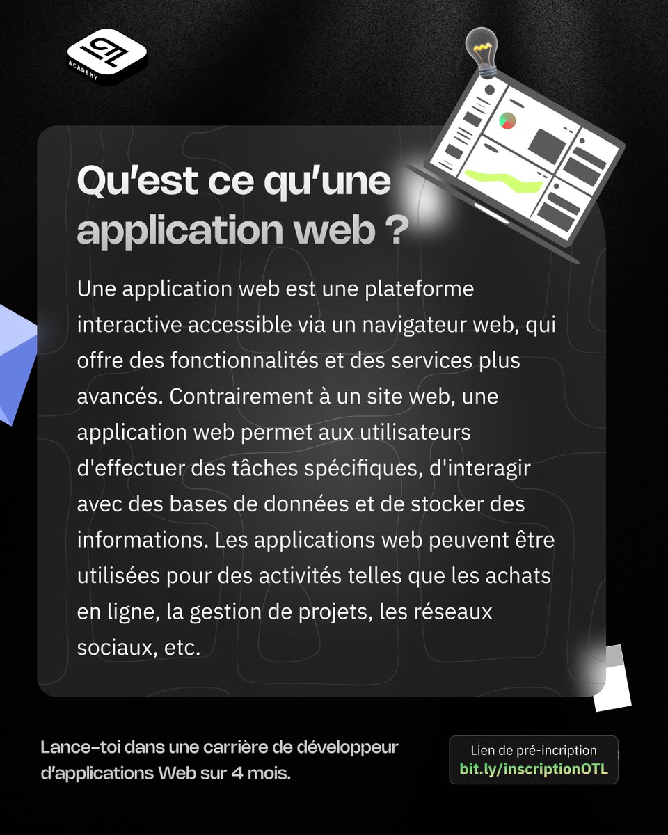 💻Connaissez-vous la différence entre un site web et une application web ?

Il est crucial pour un développeur novice de maîtriser la distinction entre ces deux outils. En effet, le langage technique de l'industrie revêt une importance capitale aussi bien lors de rencontres avec