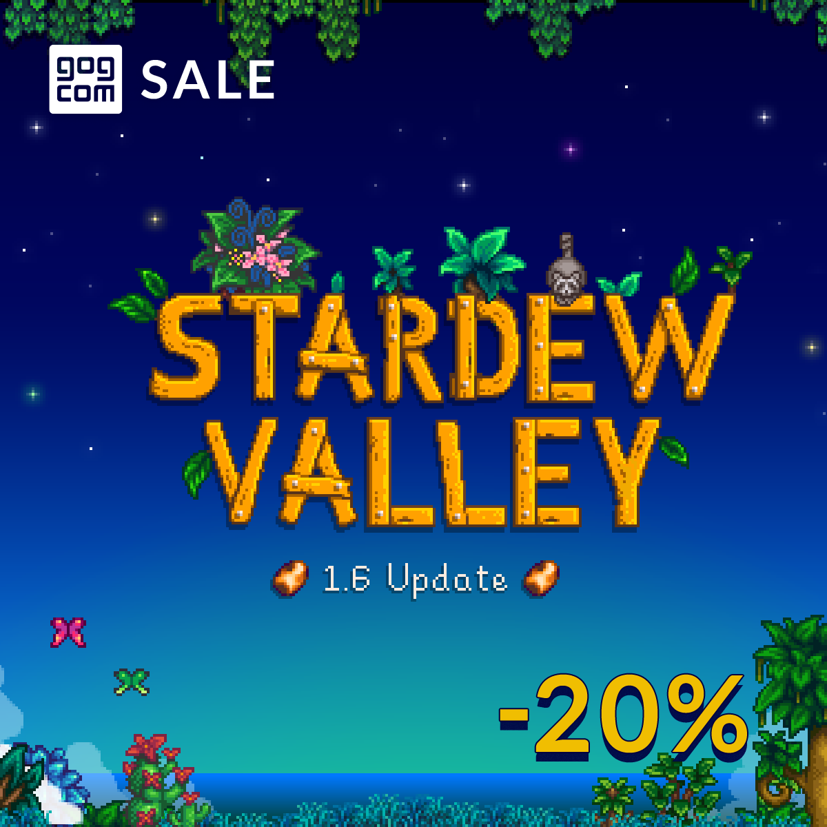 no stress, no problems, just farming (okay maybe a lil bit of stress, my farm needs to be PERFECT) Stardew Valley is now 20% off on GOG 🌾 bit.ly/44zApnG